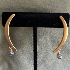 Moon and labradorite earrings